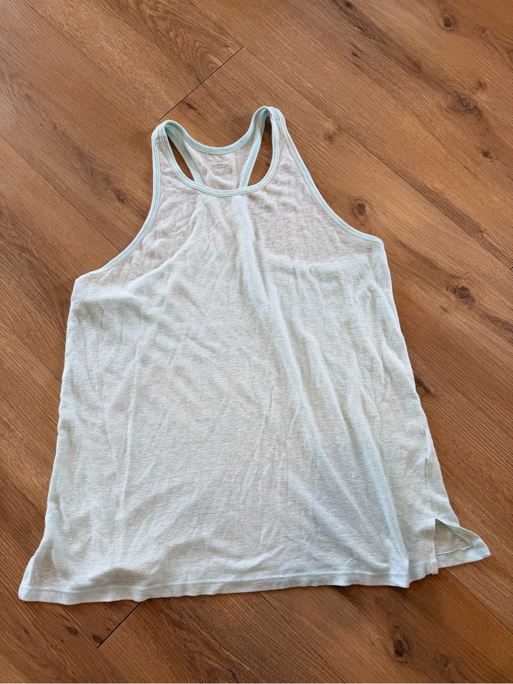 Old Navy, Linen Blend Racerback Light Blue Lightweight Tank Top size Small